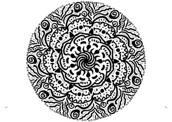 Basic Mandala line,beginner practice,beautiful background.