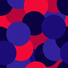 Seamless colorful multicolor art decor wallpaper print pattern with circles background for paper, textile, pck etc abstract geometry vector illustration endless 