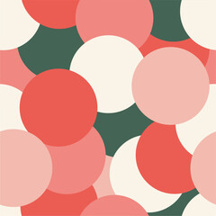 Seamless colorful multicolor art decor wallpaper print pattern with circles background for paper, textile, pck etc abstract geometry vector illustration endless 