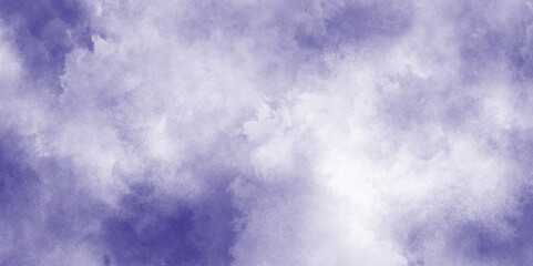 abstract resembling a celestial nebula or galaxy, perfect for invitation background or wallpaper, Blue sky background with white clouds, Purple Watercolor Painting Background .