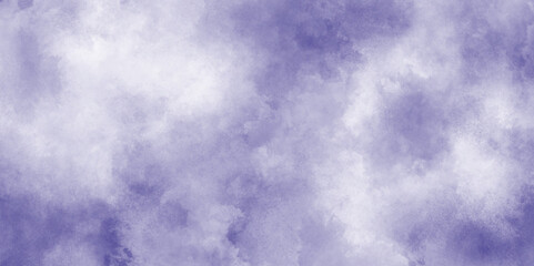 abstract resembling a celestial nebula or galaxy, perfect for invitation background or wallpaper, Blue sky background with white clouds, Purple Watercolor Painting Background .
