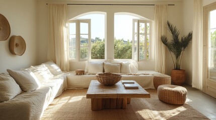 Sunlit Bohemian Living Room