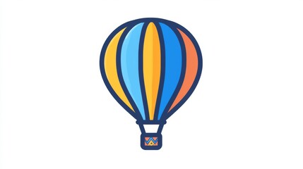 Fototapeta premium Colorful Hot Air Balloon Icon