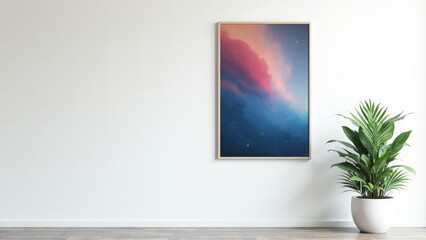 Elegant Tech-Themed Poster with Minimalistic Design and Copyspace