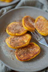 Stack of pumpkin spice pancakes