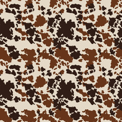 Cow skin pattern design. Simple wide cow vector illustration background. Wildlife fur skin for web, surface, background, graphic design.