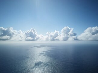Aerial View of Clouds Over the Sea
