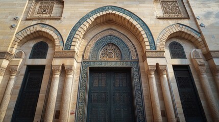 Fototapeta premium Elegant Islamic Architecture Facade