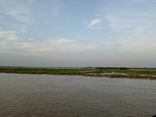 clouds over the river