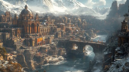Fototapeta premium amazing city in the canyon
