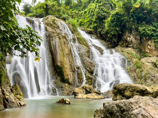 Waterfall in Mai Chau Valley in Vietnam