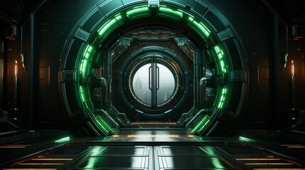 Fototapeta premium light tunnel in the tunnel