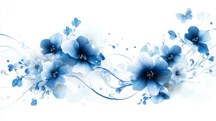Blue Floral Art