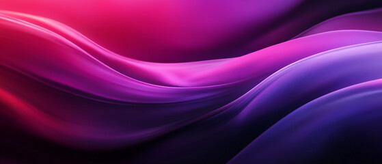 Purple and violet abstract background with waves and neon glow, blurry light lines, gradient background