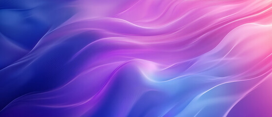 Purple and violet abstract background with waves and neon glow, blurry light lines, gradient background