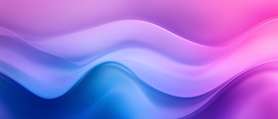Fototapeta premium Purple and violet abstract background with waves and neon glow, blurry light lines, gradient background