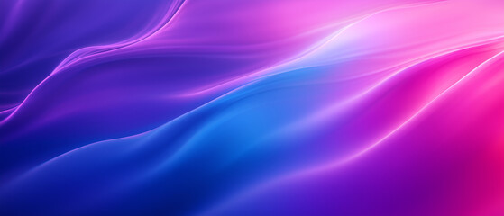Fototapeta premium Purple and violet abstract background with waves and neon glow, blurry light lines, gradient background