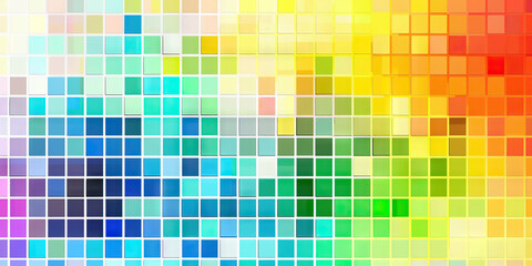 Color-coded Concepts in Data: A grid of small color-coded squares, each representing a different concept in data analysis, inviting the viewer to explore and understand.