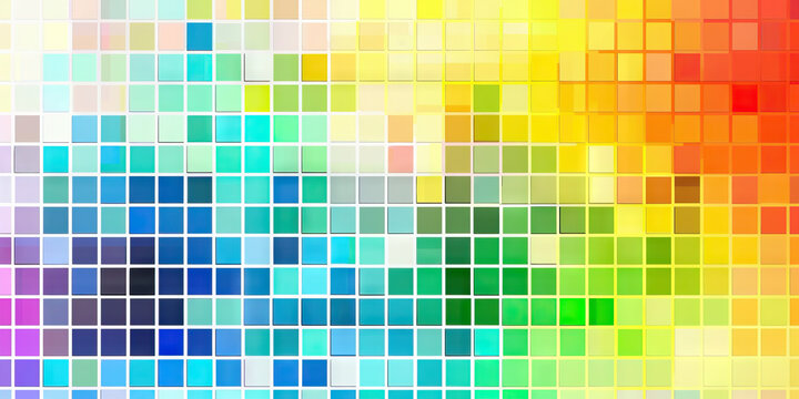 Color-coded Concepts in Data: A grid of small color-coded squares, each representing a different concept in data analysis, inviting the viewer to explore and understand.