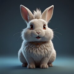 Obraz premium white rabbit on white