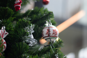 santa claus with christmas tree