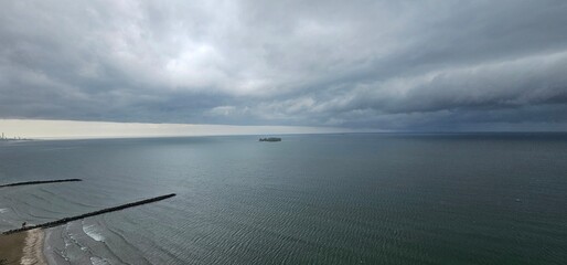 storm over the sea