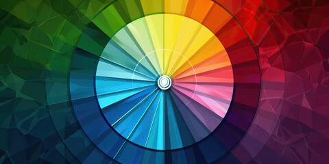 Obraz premium A color wheel divided into wedges, with each wedge representing a different concept and its corresponding hue.