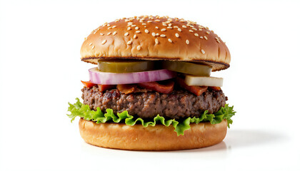 hamburger isolated on white