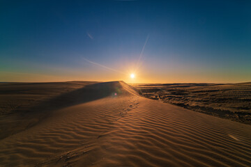 sunrise between the dunes