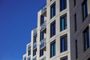 Modern Residential Building Facade with Balconies