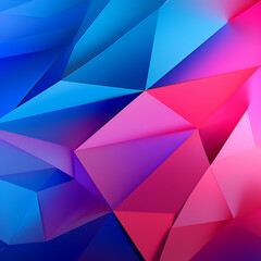 Obraz premium pink and blue color abstract background with triangles 