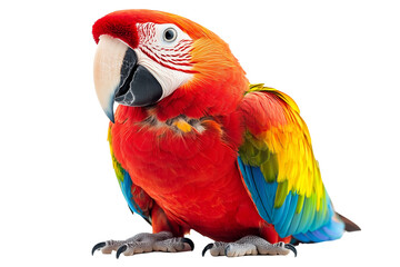 Obraz premium Portrait of blue and yellow macaw, png, Ai