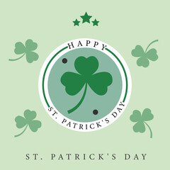 St. Patrick's Day vector design with background