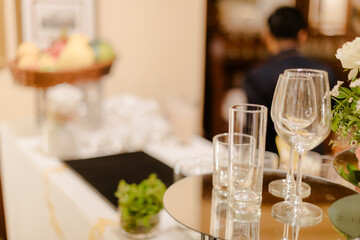 table setting at restaurant