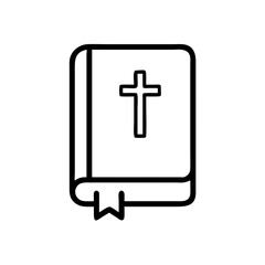 Fototapeta premium Black Icon of Bible