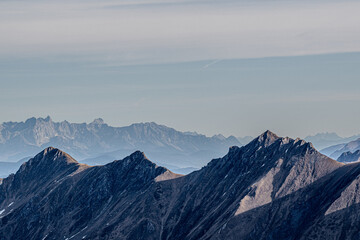 View from Kitzsteinhorn to the austrian alps in autumn
