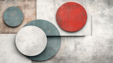 Minimalist wall decor, three circles in harmonious arrangement, creating a visually appealing focal point