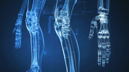 AI-enhanced bionic limbs assisting individuals, modern medical innovation