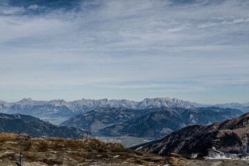 View from Kitzsteinhorn to the austrian alps in autumn