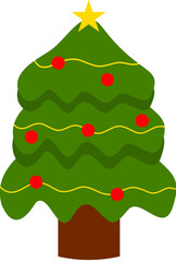 Adorable Christmas Tree Illustration