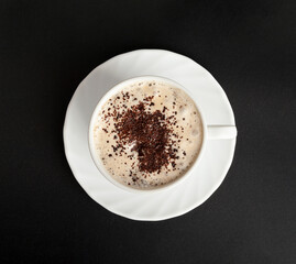 Hot Chocolate Cup, Cacao Mug, Cocoa Beverage, Christmas Drink Glass with Foam, Healthy Breakfast