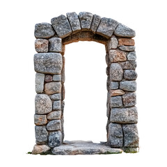 Old stone arch. Isolated on transparent background.
