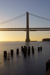 Sunrise in San Francisco at Oakland Bay Bridge 