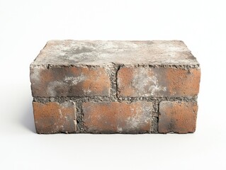 Textured Brick with Cement, Rustic Surface for Industrial and Construction Use