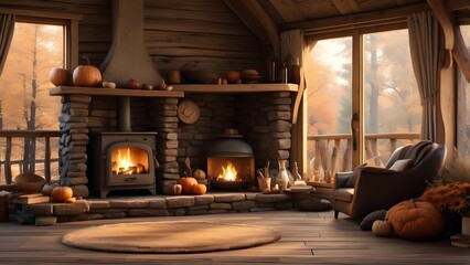 Guitar, hat, autumn, cups, plaid, and relaxation in the forest