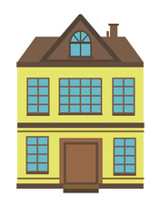 Obraz premium set of houses , cartoon vector isolated illustration.