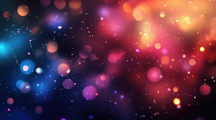 Fototapeta premium Illuminate your space with vibrant fairy lights against a dark background for a magical ambiance