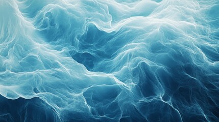 The image is of a blue ocean with waves crashing against the shore