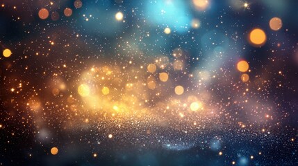 Obraz premium Experience the enchantment of blurry twinkling lights in a dreamy night sky