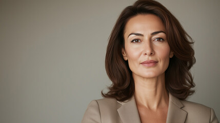 Fototapeta premium Professional Turkish Businesswoman in 40s with Brown Hair
